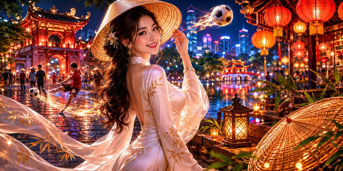 Người phụ nữ đội nón lá xem cá cược thể thao trực tuyến tại Hà Nội